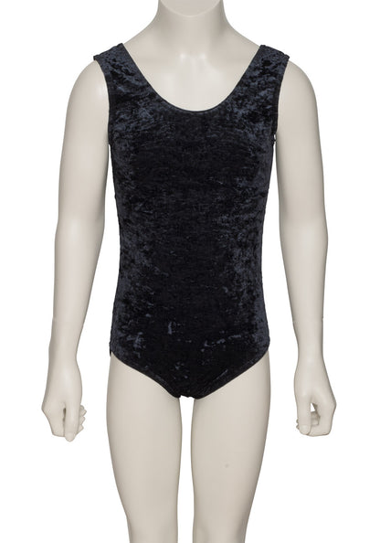 KDGV046 Girls All Colours Velour Crushed Velvet Sleeveless Dance Leotard
