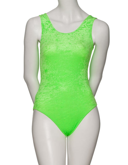 KDGV046 Women's All Colours Velour Crushed Velvet Sleeveless Dance Leotard