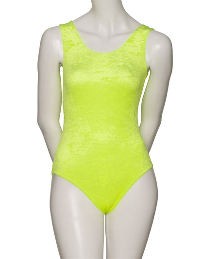 KDGV046 Women's All Colours Velour Crushed Velvet Sleeveless Dance Leotard