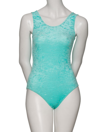 KDGV046 Women's All Colours Velour Crushed Velvet Sleeveless Dance Leotard