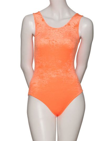 KDGV046 Women's All Colours Velour Crushed Velvet Sleeveless Dance Leotard