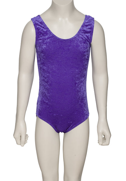 KDGV046 Women's All Colours Velour Crushed Velvet Sleeveless Dance Leotard