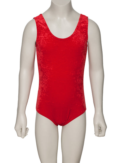 KDGV046 Women's All Colours Velour Crushed Velvet Sleeveless Dance Leotard
