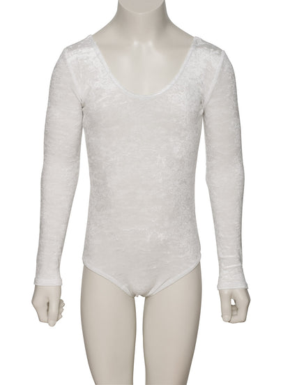 KDGV049 Girls All Colours Velour Crushed Velvet Long Sleeve Dance Leotard