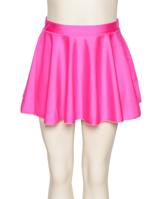 KDSK01 Girls All Colours Nylon Lycra Pull On Circular Dance Skirt