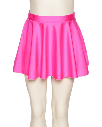 KDSK01 Girls All Colours Nylon Lycra Pull On Circular Dance Skirt