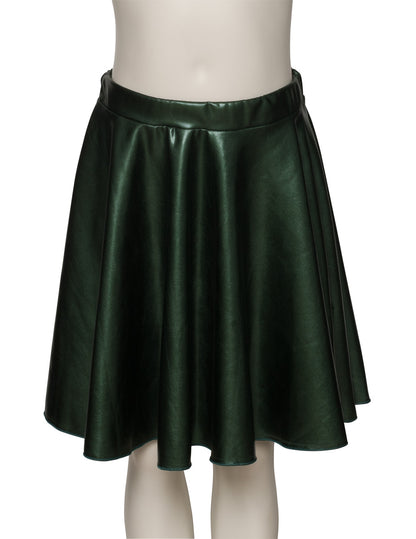 KDSK01 Girls All Colours of Shiny METALLIC Pull On Circular Dance Skirt