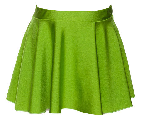 KDSK01 Girls All Colours Nylon Lycra Pull On Circular Dance Skirt