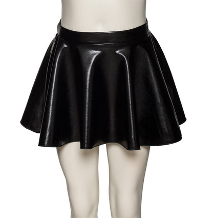 KDSK01 Girls All Colours of Shiny METALLIC Pull On Circular Dance Skirt