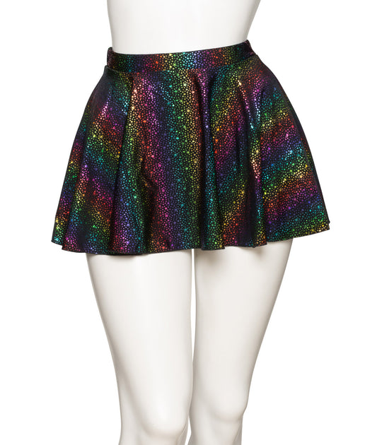 KDSK01 All Colours Girls Ladies STAR PRINT Pull On Circular Dance Skirt