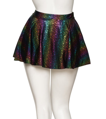 KDSK01 All Colours Girls Ladies STAR PRINT Pull On Circular Dance Skirt