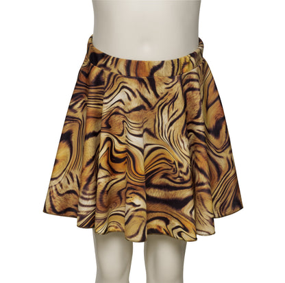 KDSK01 All Colours Girls Ladies Variety Of Animal Prints Pull On Circular Dance Skirt