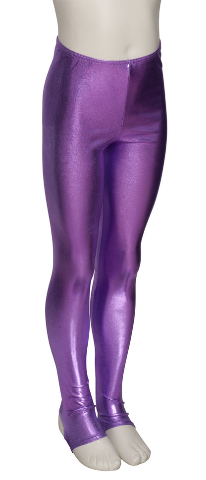 KDT001 Girls All Colours Shiny METALLIC Shiny Dance Tights Leggings With Stirrups
