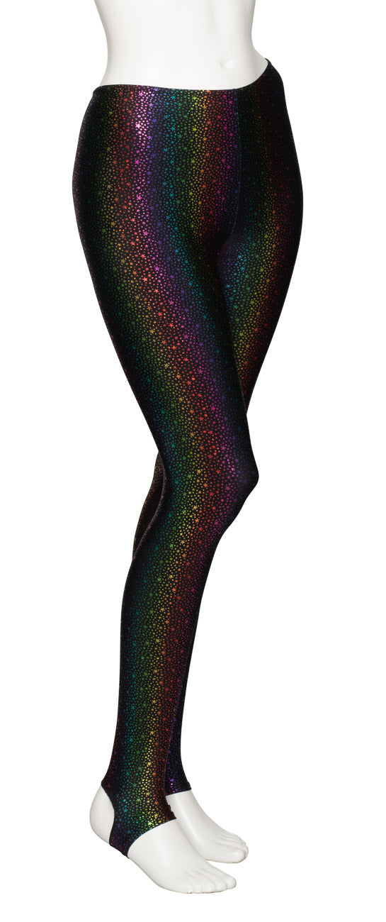 KDT001 Women's Girls All Colours STAR PRINT Dance Tights Leggings With Stirrups