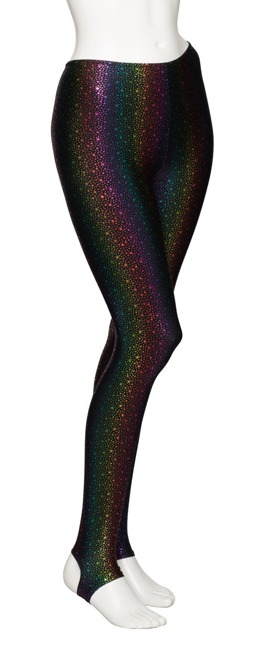 KDT001 Women's Girls All Colours STAR PRINT Dance Tights Leggings With Stirrups