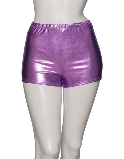 KHPM-5 Women's All Colours of Shiny METALLIC Dance Gymnastics Running Shorts Hot Pants
