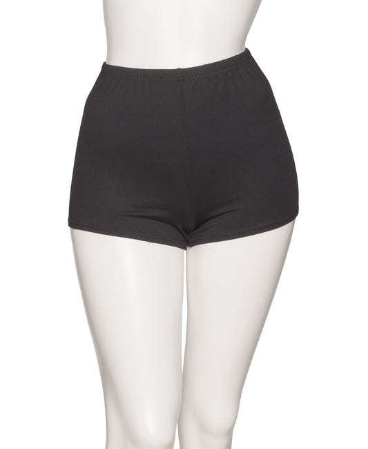 KHPT-5 All Sizes Black Matt Lycra TACTEL Dance Fitness Gym Gym Hot Pants Shorts