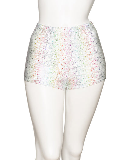KHPS-5 All Colours and Sizes STAR PRINT Lycra Dance Fitness Gym Hot Pants Shorts