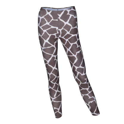 KDT001 Women's Girls All Colours ANIMAL PRINT Dance Tights Leggings With Stirrups