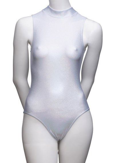 KDGN016 All Colours SPARKLY HOLOGRAM Women's Girls Lycra Sleeveless Dance Leotard