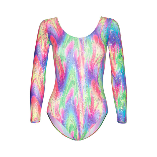 KDC029 Women's Girl's Variety Of Festival Multi Coloured Print Sleeveless Leotards