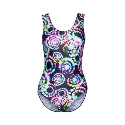 KDC026 Women's Girl's Variety Of Festival Multi Coloured Print Sleeveless Leotards