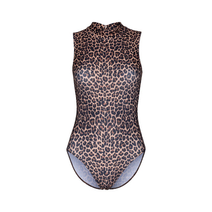 KDGN016 All Colours ANIMAL PRINT Women's Girls Lycra High Neck Sleeveless Dance Leotard