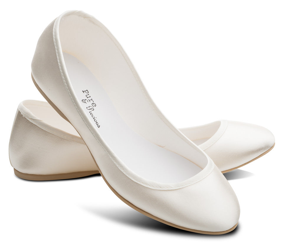 Girls Women's Off White and White Flower Girl Bridesmaid Occasion Shoes Lucy