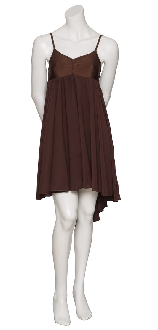 Chocolate All Sizes Plain Lyrical Dress Contemporary Ballet Dance Costume