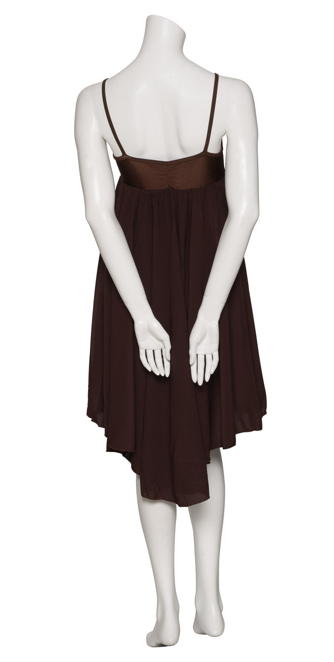 Chocolate All Sizes Plain Lyrical Dress Contemporary Ballet Dance Costume