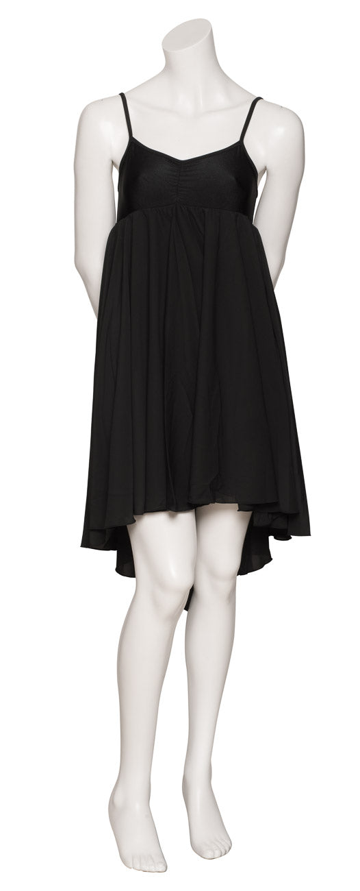 Black All Sizes Plain Lyrical Dress Contemporary Ballet Dance Costume
