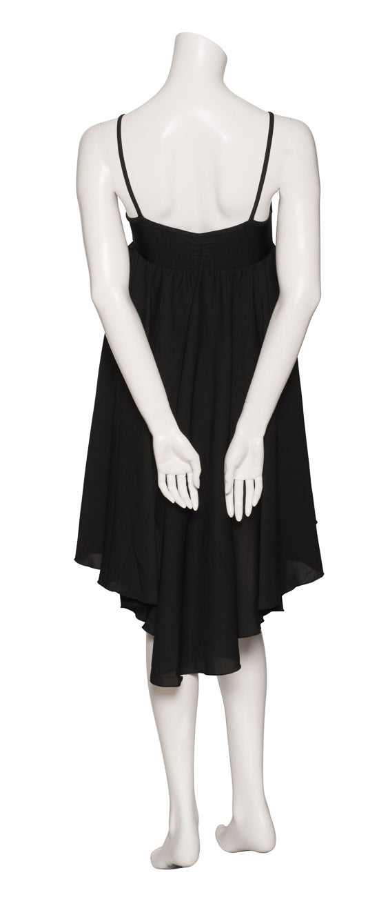 Black All Sizes Plain Lyrical Dress Contemporary Ballet Dance Costume