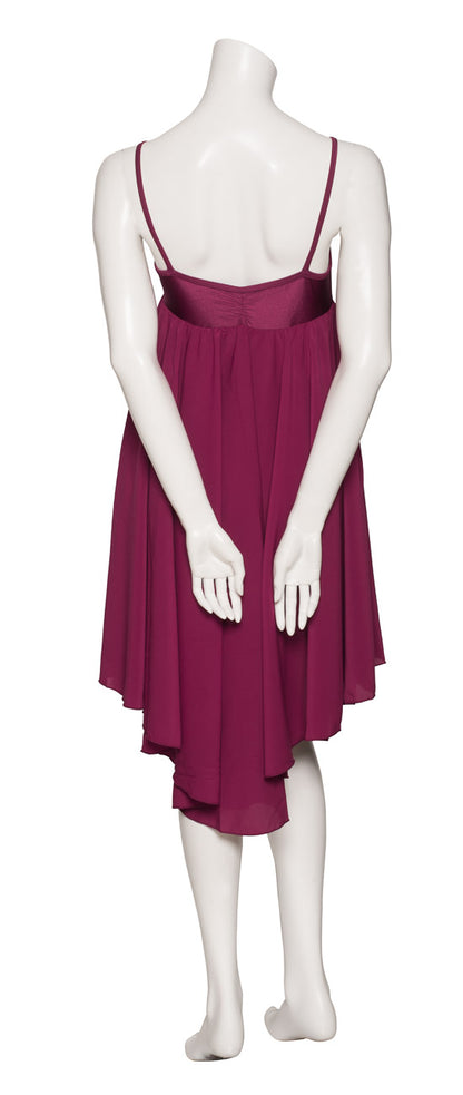 Burgundy All Sizes Plain Lyrical Dress Contemporary Ballet Dance Costume