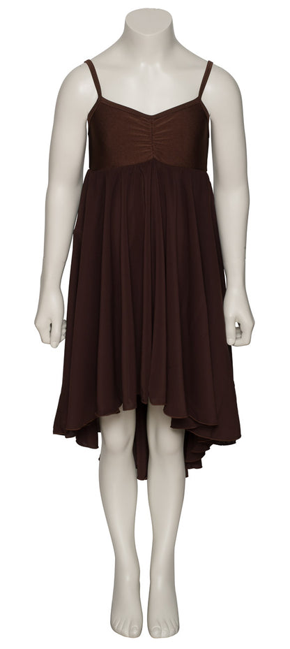 Chocolate All Sizes Plain Lyrical Dress Contemporary Ballet Dance Costume
