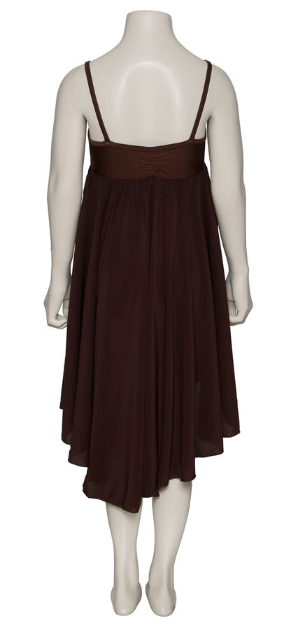 Chocolate All Sizes Plain Lyrical Dress Contemporary Ballet Dance Costume