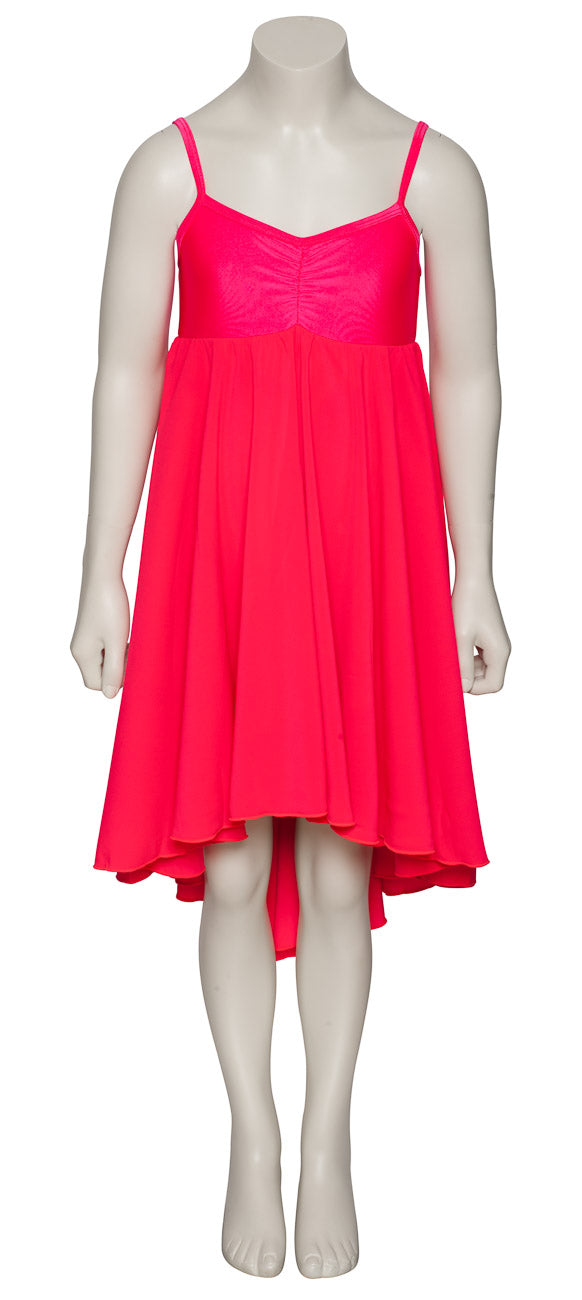 Coral All Sizes Plain Lyrical Dress Contemporary Ballet Dance Costume