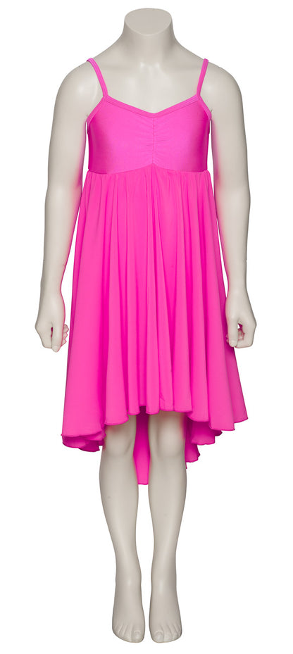 Hot Pink All Sizes Plain Lyrical Dress Contemporary Ballet Dance Costume