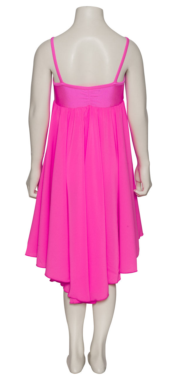 Hot Pink All Sizes Plain Lyrical Dress Contemporary Ballet Dance Costume