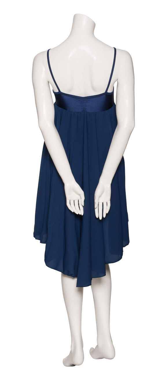Navy Blue All Sizes Plain Lyrical Dress Contemporary Ballet Dance Costume