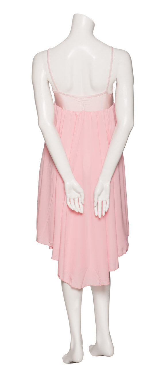 Pale Pink All Sizes Plain Lyrical Dress Contemporary Ballet Dance Costume