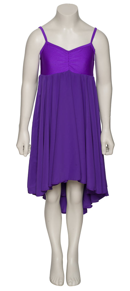 Purple All Sizes Plain Lyrical Dress Contemporary Ballet Dance Costume