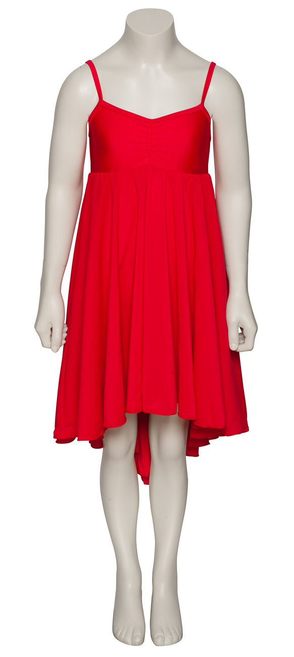 Red All Sizes Plain Lyrical Dress Contemporary Ballet Dance Costume