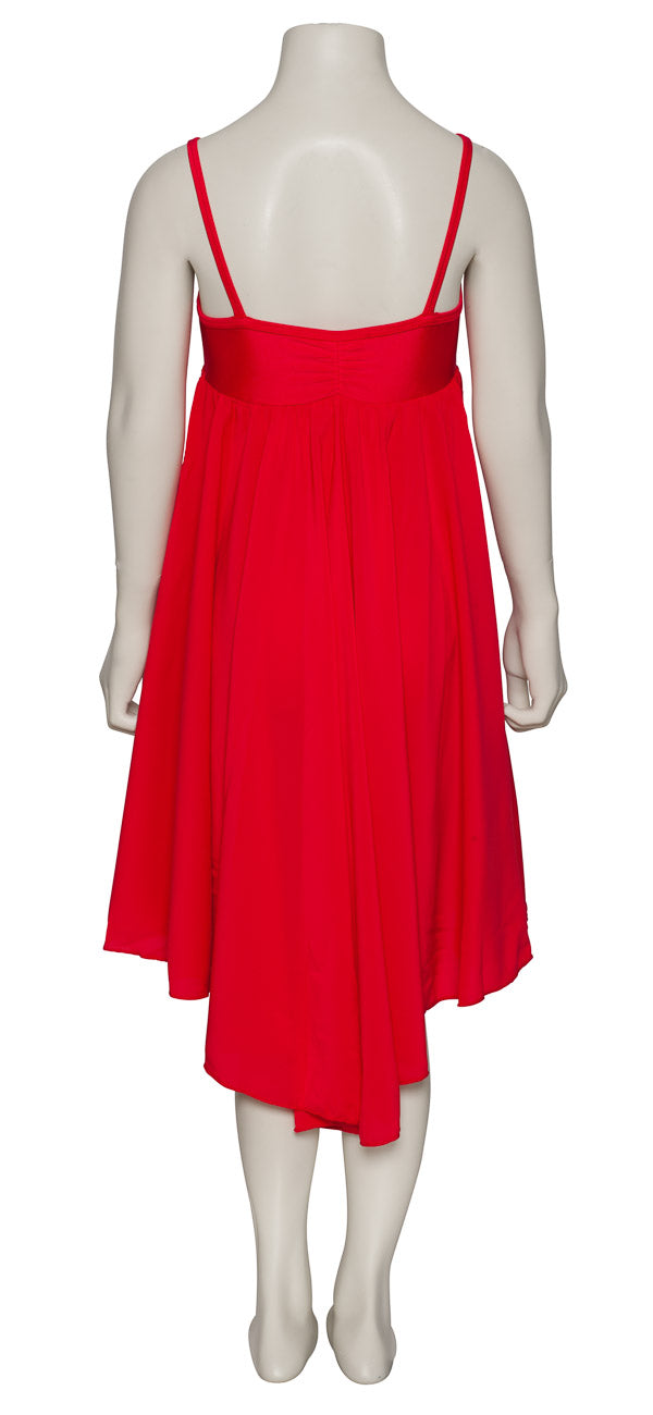 Red All Sizes Plain Lyrical Dress Contemporary Ballet Dance Costume