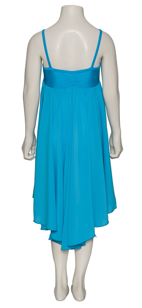 Turquoise All Sizes Plain Lyrical Dress Contemporary Ballet Dance Costume