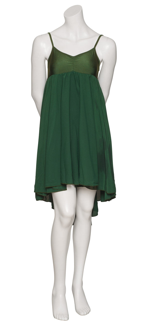 Forest Green All Sizes Plain Lyrical Dress Contemporary Ballet Dance Costume