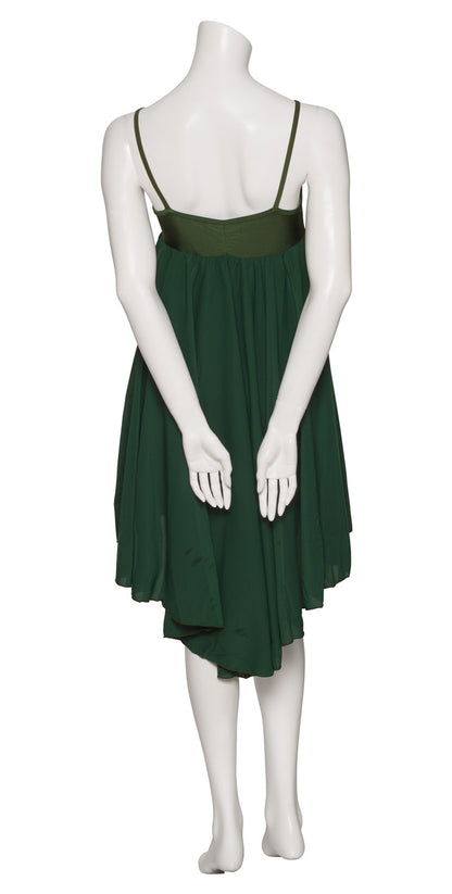 Forest Green All Sizes Plain Lyrical Dress Contemporary Ballet Dance Costume