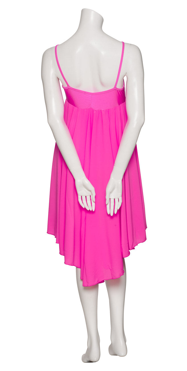 Hot Pink All Sizes Plain Lyrical Dress Contemporary Ballet Dance Costume