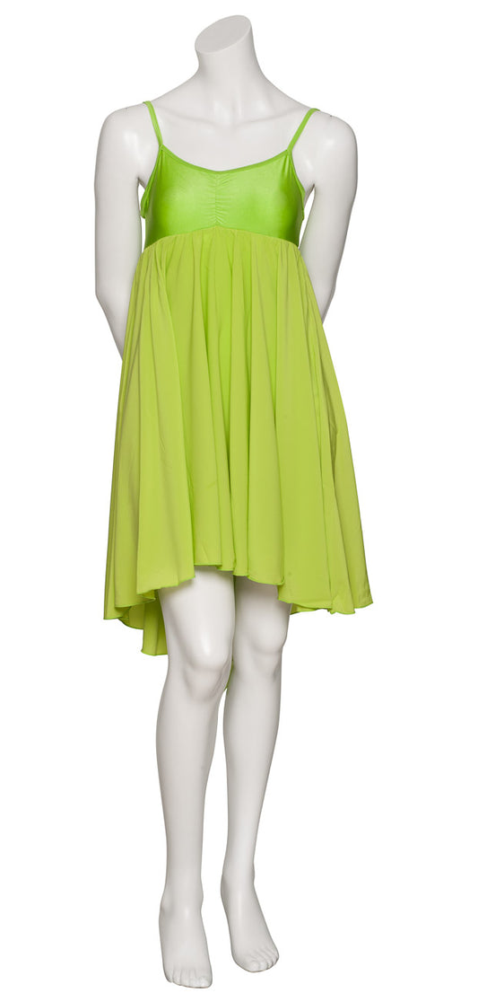 Lime Green All Sizes Plain Lyrical Dress Contemporary Ballet Dance Costume