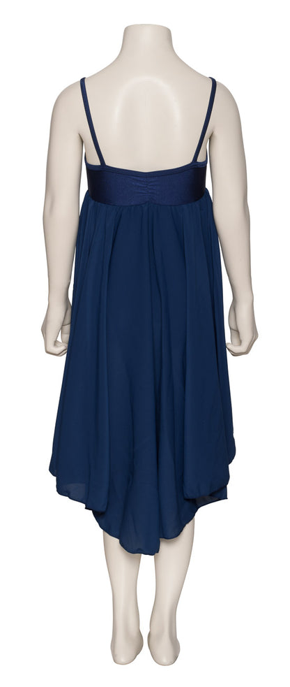 Navy Blue All Sizes Plain Lyrical Dress Contemporary Ballet Dance Costume
