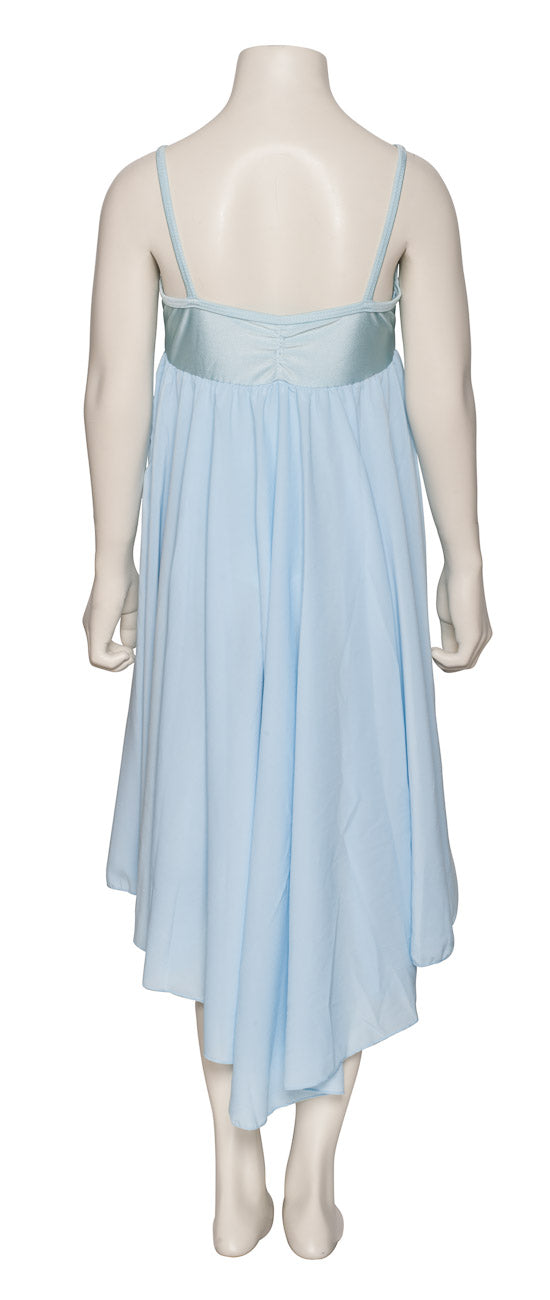 Pale Blue All Sizes Plain Lyrical Dress Contemporary Ballet Dance Costume